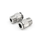 Push In Quick Connect Air Fittings Pneumatic Pipe Fittings Copper Nickel Plating