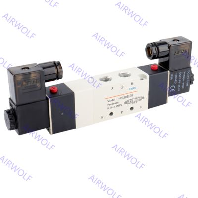 5/2 way, 5/3 way Low Pressure Aluminum alloy Pneumatic Solenoid Valves 4V310-10 4V320-10 4V330-10 with 0.15~0.8MPa Operating Pressure for 1/4", 3/8" Port Size