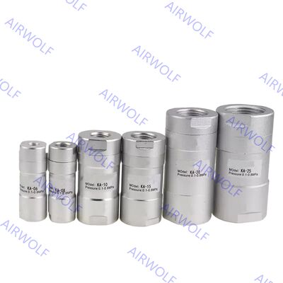 KA-06, KA-08, KA-10, KA-15, KA-20 KA Series Air Flow Control One-way Check Valve 1/8", 1/4", 3/8", 1/2", 3/4"