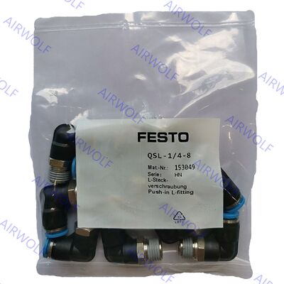 QSL-1/4-6 QSL-1/4-6-100 QSL-1/4-8 QSL-1/4-8-50 Festo QSL Series Push-in L-Fitting