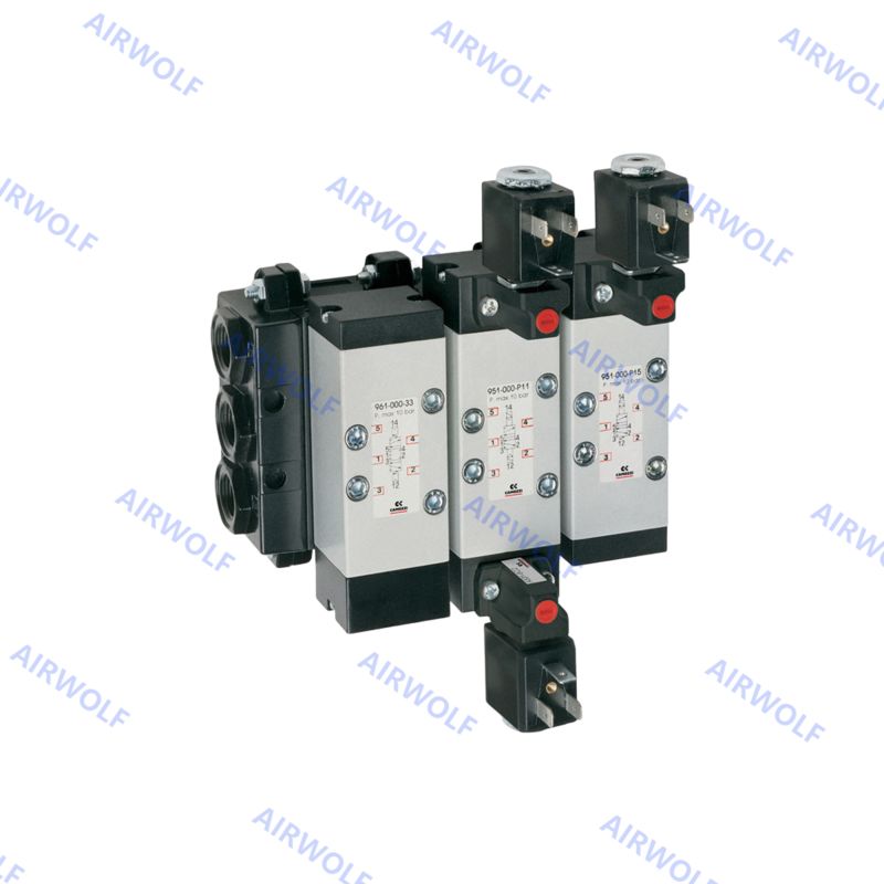 Camozzi 5/2 5/3 Way ISO5599/1 Solenoid Valve 24V DC 230V AC Size 1 2 3 951-000-P11-23 951-000-P15-23 952-000-P15-23 951-000-P11-23-G77 951-000-P11-23-G7J 951-000-P11-23-G7K 951-000-P11-23-G73