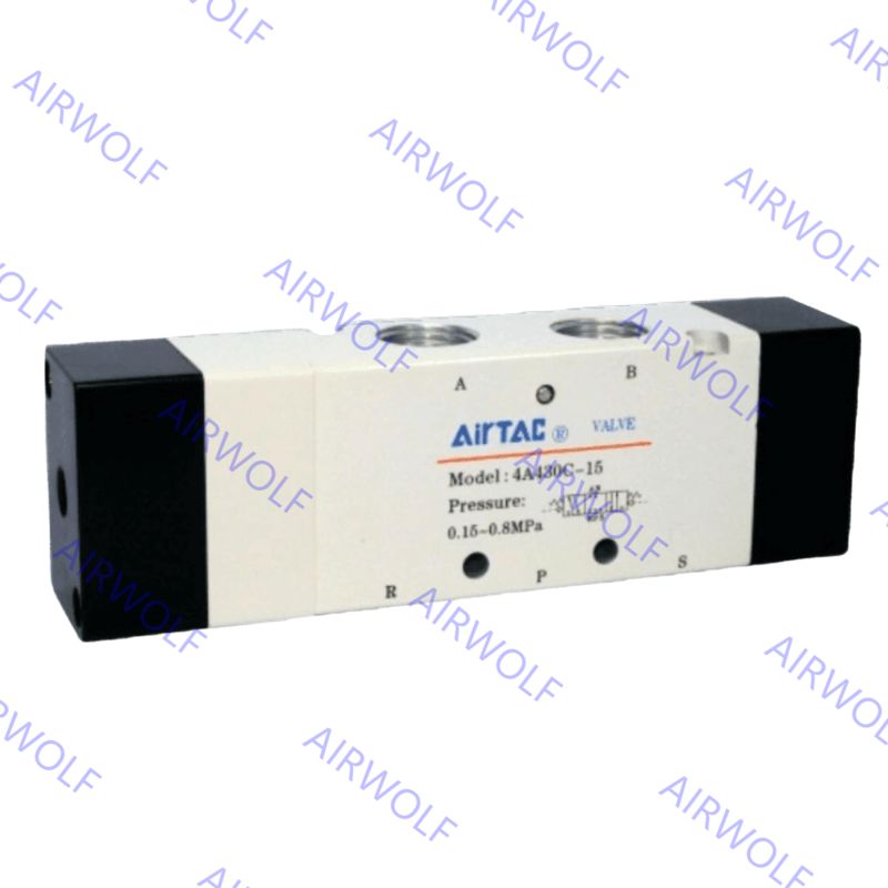 AIRTAC 4A430C-15, 4A430E-15, 4A430P-15 4A400 Series 5/3 way Air Valve 1/4" 3/8"